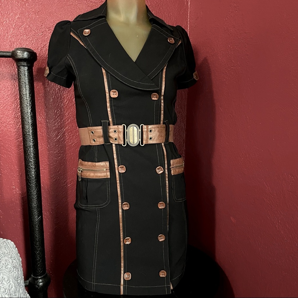Belted steampunk dress